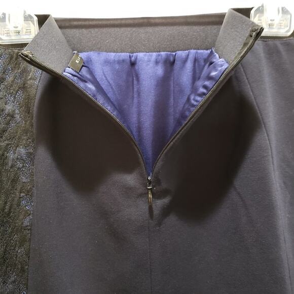 Elie Tahari Side Split Lace Overlay Pencil Skirt 2 - Picture 4 of 12